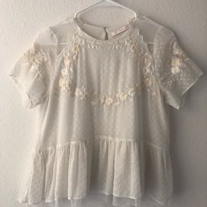 Zara embroidered top